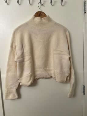 & Other Stories Paris Atelier Cream Rib‑Knit Sweater – Size Small